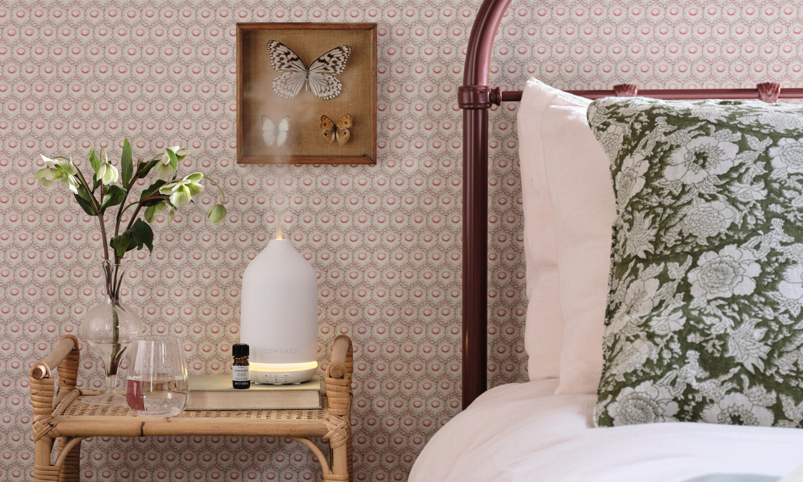 soho house bedroom with cowshed diffuser